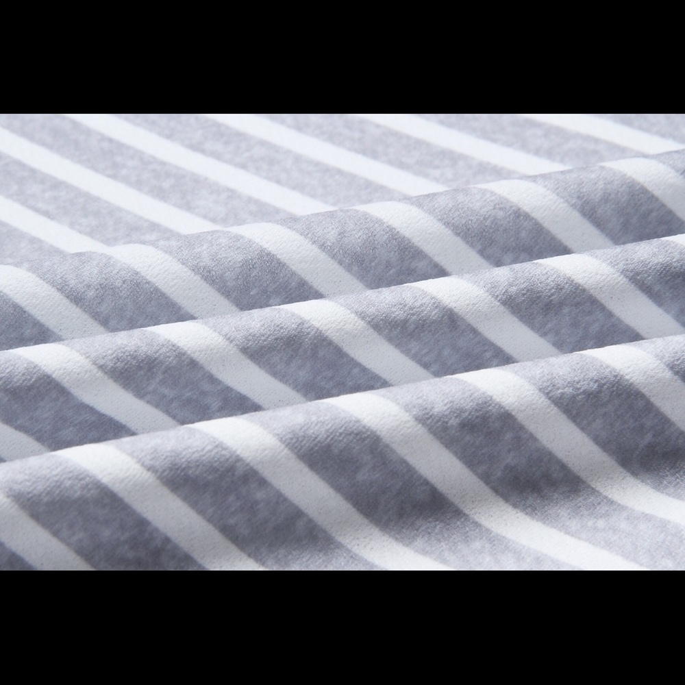 gray white stripe jumpsuit romper - Picture 4 of 5